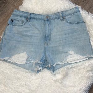 Kancan Distressed Denim Shorts - 13/30